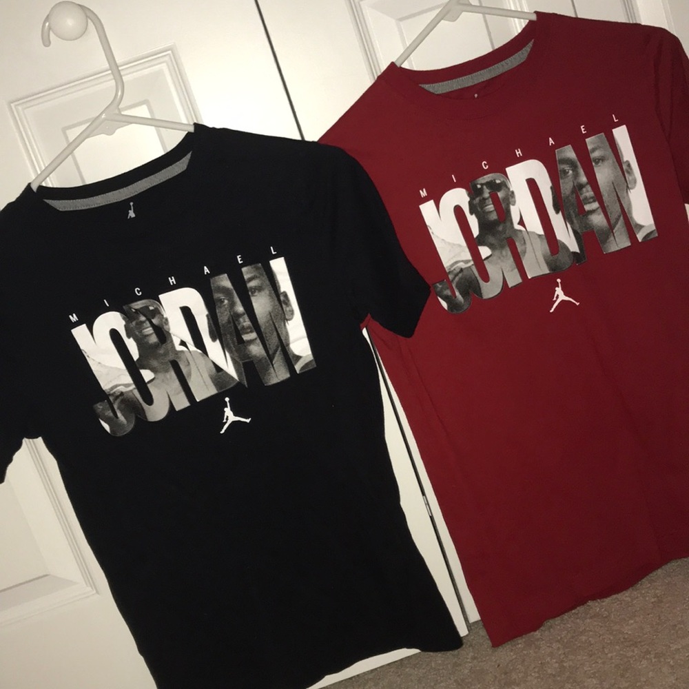 Black & Red Jordan Shirts